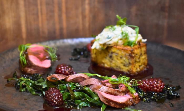 Food from the Carreg Restaurant at The Cliff Hotel & Spa